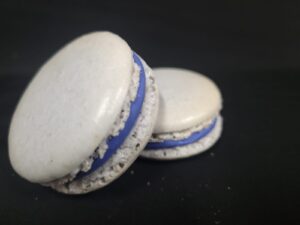 White and Blue Macaroons